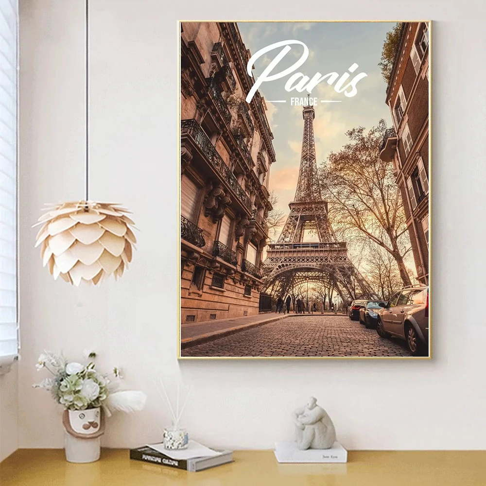 Städte-Poster 5D Diamantmalerei London Paris New York Landschaft Vollbohr-Mosaik Stickerei DIY Wandkunst für Heimdekoration Geschenk – Detail 1