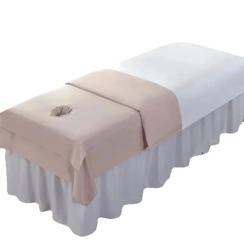 Hyaluronic Acid 3pcs Bedding Set Beauty Salon Head Towel Quilt Cover Bed Sheet Cosmetic Spa Massage Beddings for Professional Us