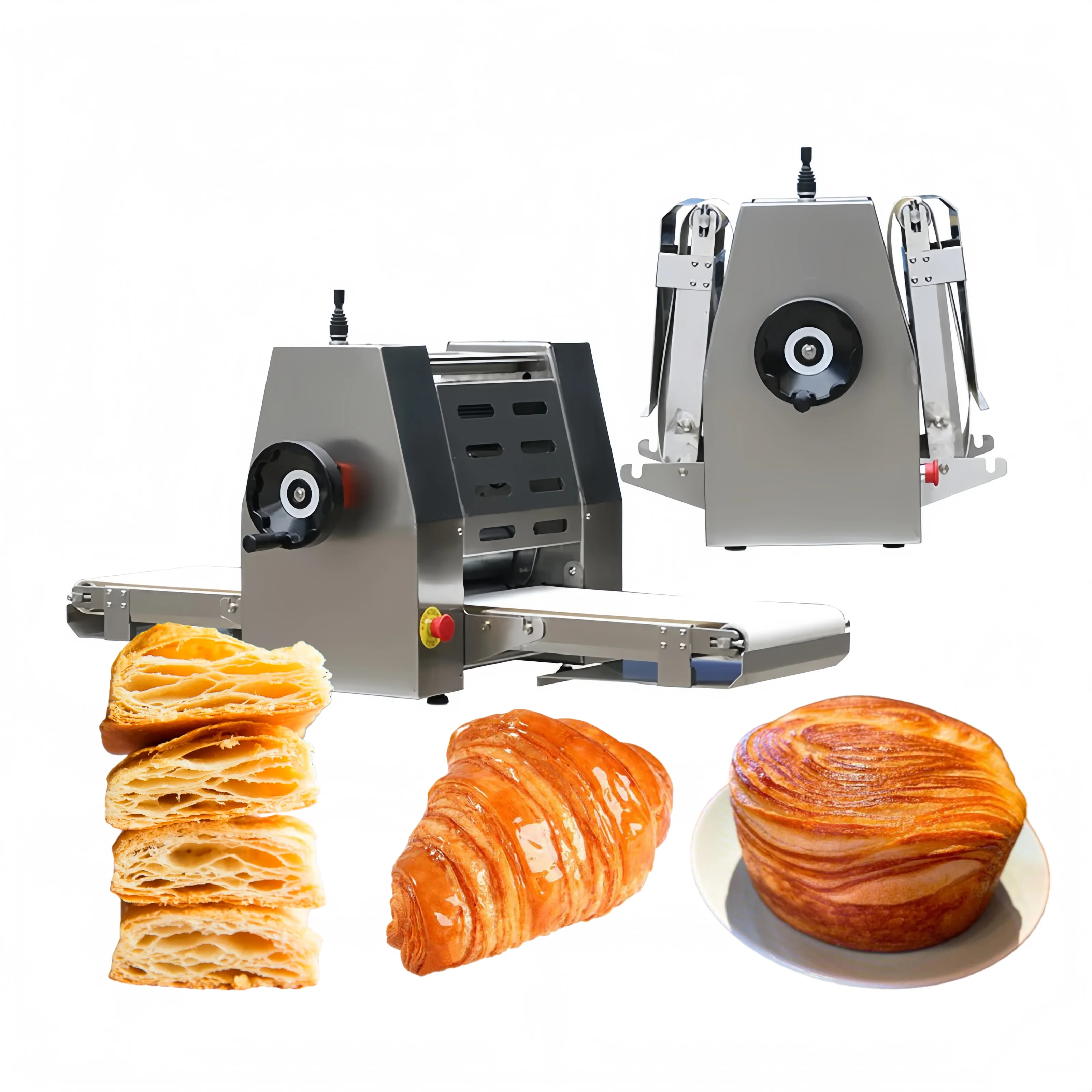 Professional Electric Pastry Bread Dough Sheeter Kneader Bakery Laminator Laminoir Making Machine