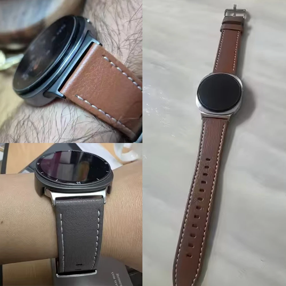 Leather Watchband for Samsung Galaxy Watch 9 8 44mm 40mm/8 Classic Sport Strap for Galaxy Watch Ultra2 2025 Bracelet 47mm Correa