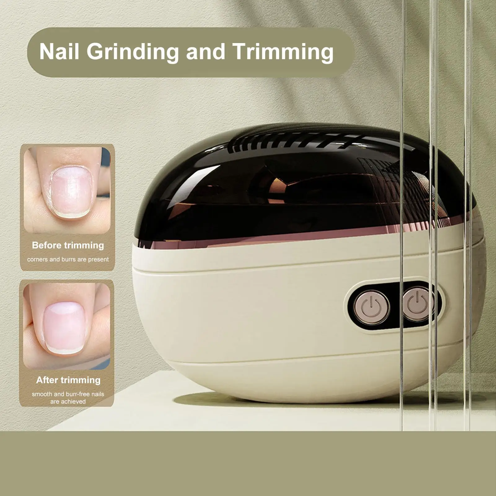 

4 In 1 Electric Nail Clipper USB-C Charging Adjustable Manicure Polisher Smart Toenail Grinder for Home Office Outdoor Travel