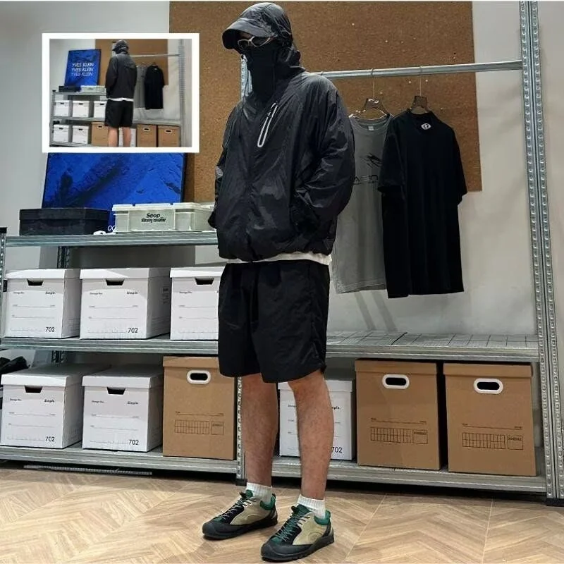 

Loose Men's Jaet 2024 Spring Autumn Sli Harajuku Korean Hong Kong Sle High Street Faion Casual Outerwear Coat