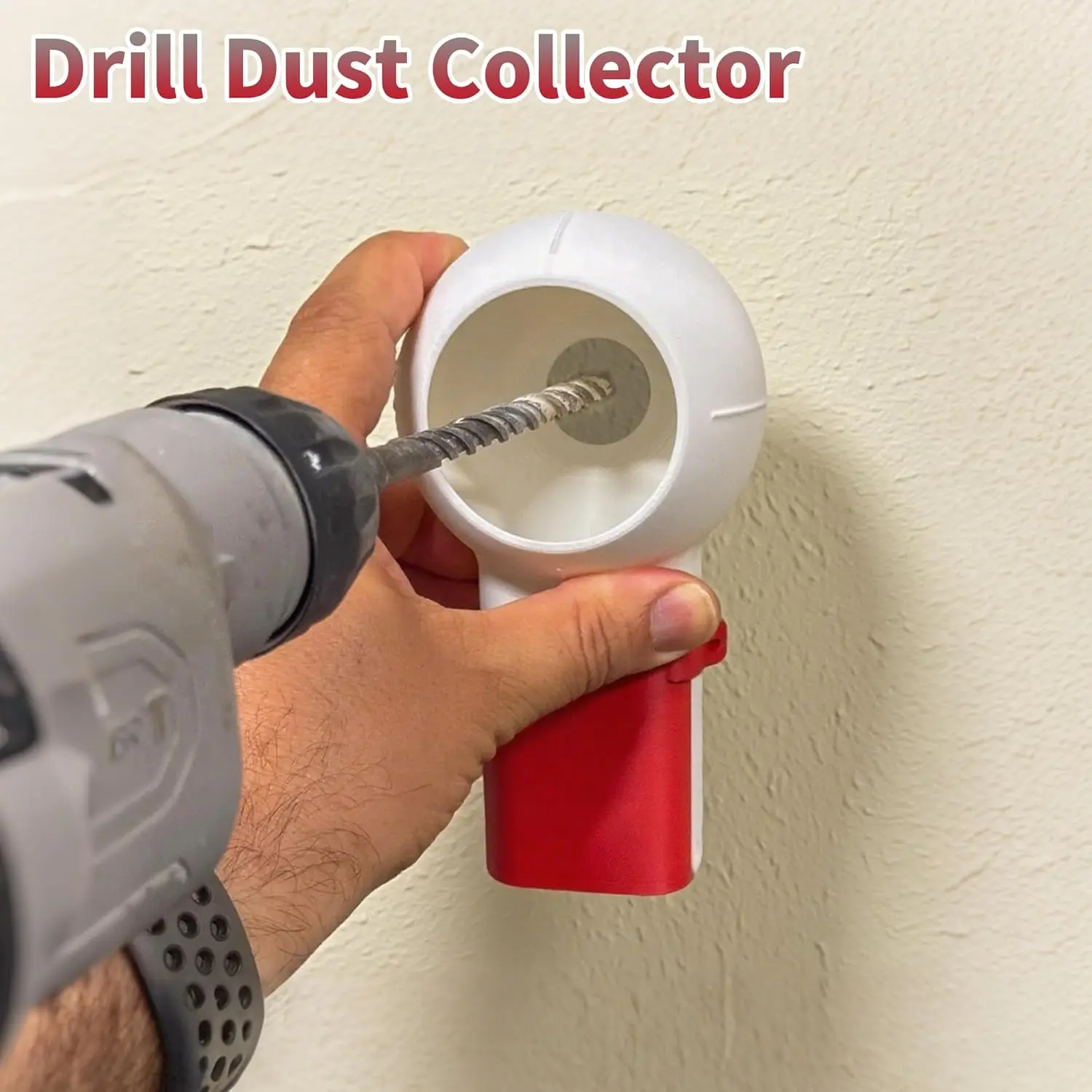 Drill Dust Collector Box 3D Printed Drill Dust Collection Mess-Free Wall Drilling Compatible with Most Drill Bits