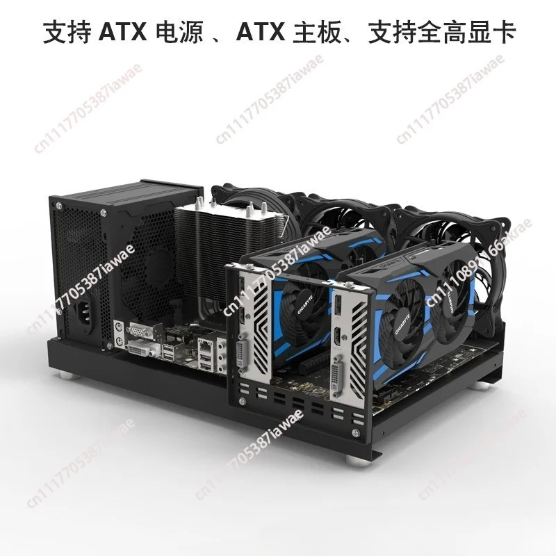 open chassis X79 single channel ATX main board bracket can be vertical with portable support water cooling rack