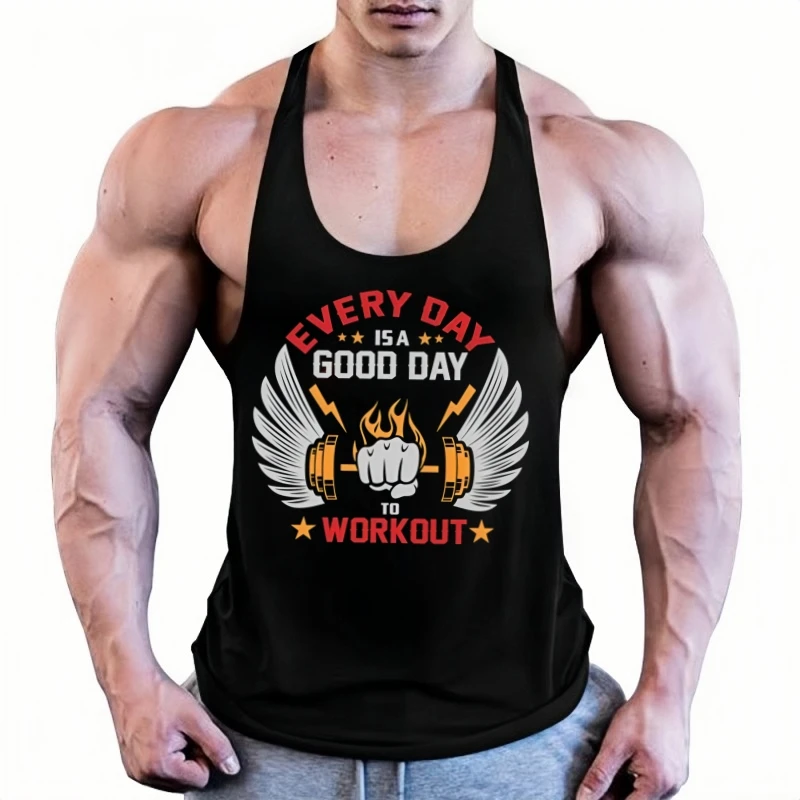 سترة سترينجر للرجال للياقة البدنية في صالة الألعاب الرياضية - سترة كمال الأجسام، قميص قطني متعدد الأغراض بدون أكمام لصالة الألعاب الرياضية وجلسلات التدريب في الهواء الطلق #1