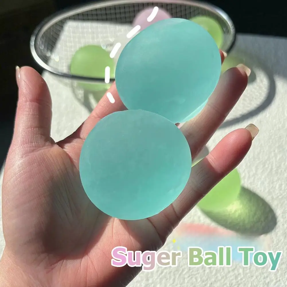 1PCS Colorful Sugar Ball Toy Soft Squeeze Ball Slow Rising Stress Relief Toy Creative Decompress Toy for Kids Adults Funny Gift