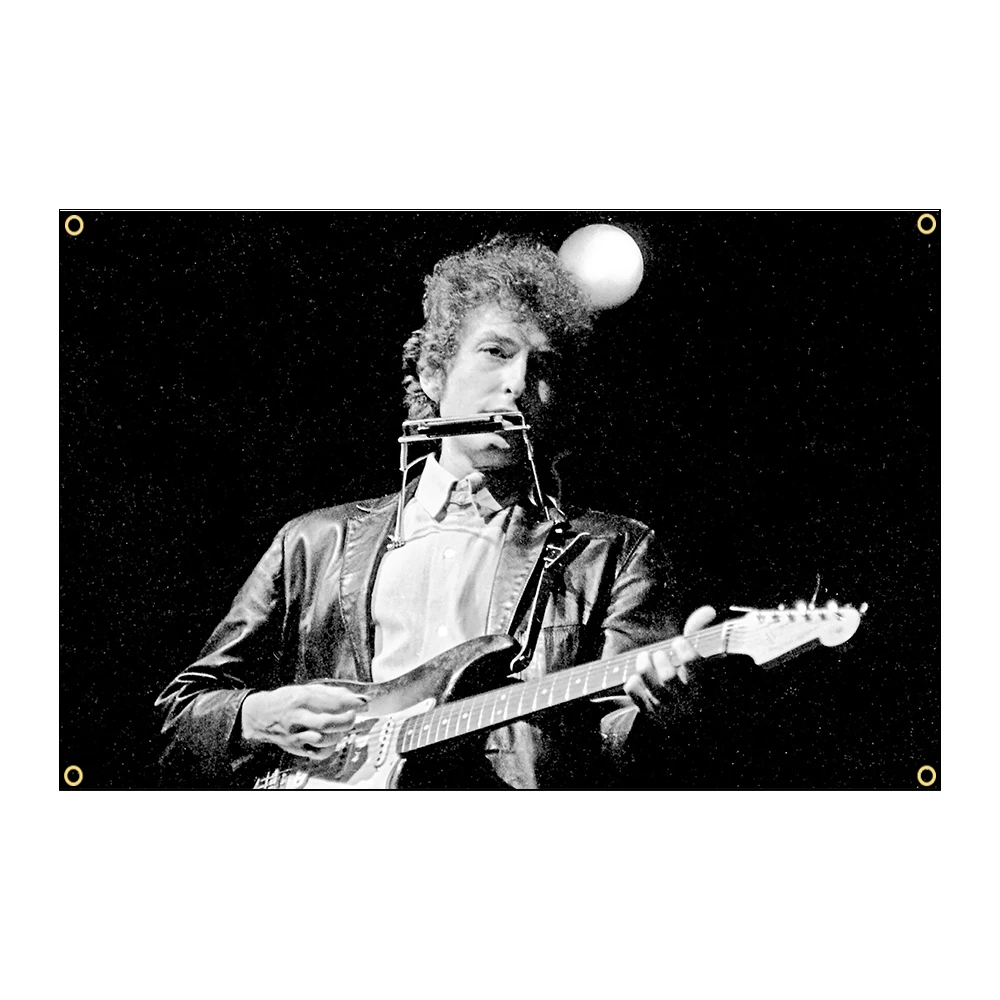 3Jflag  90x150cm Bob Dylan Music performance singer Historical blurred black-and-white photos Indoor decorative flag banner