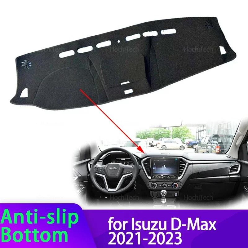 For Isuzu D-Max DMax D Max 2021 2022 2023 Car Dashboard Cover Avoid Light Pad Instrument Panel Mat Case Carpets