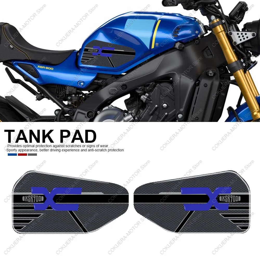 

For YAMAHA XSR900 XSR 900 2022 Motorcycle Accessories Gasoline Cap Sticker 3D Epoxy Resin Fuel Tank Protection Sticker