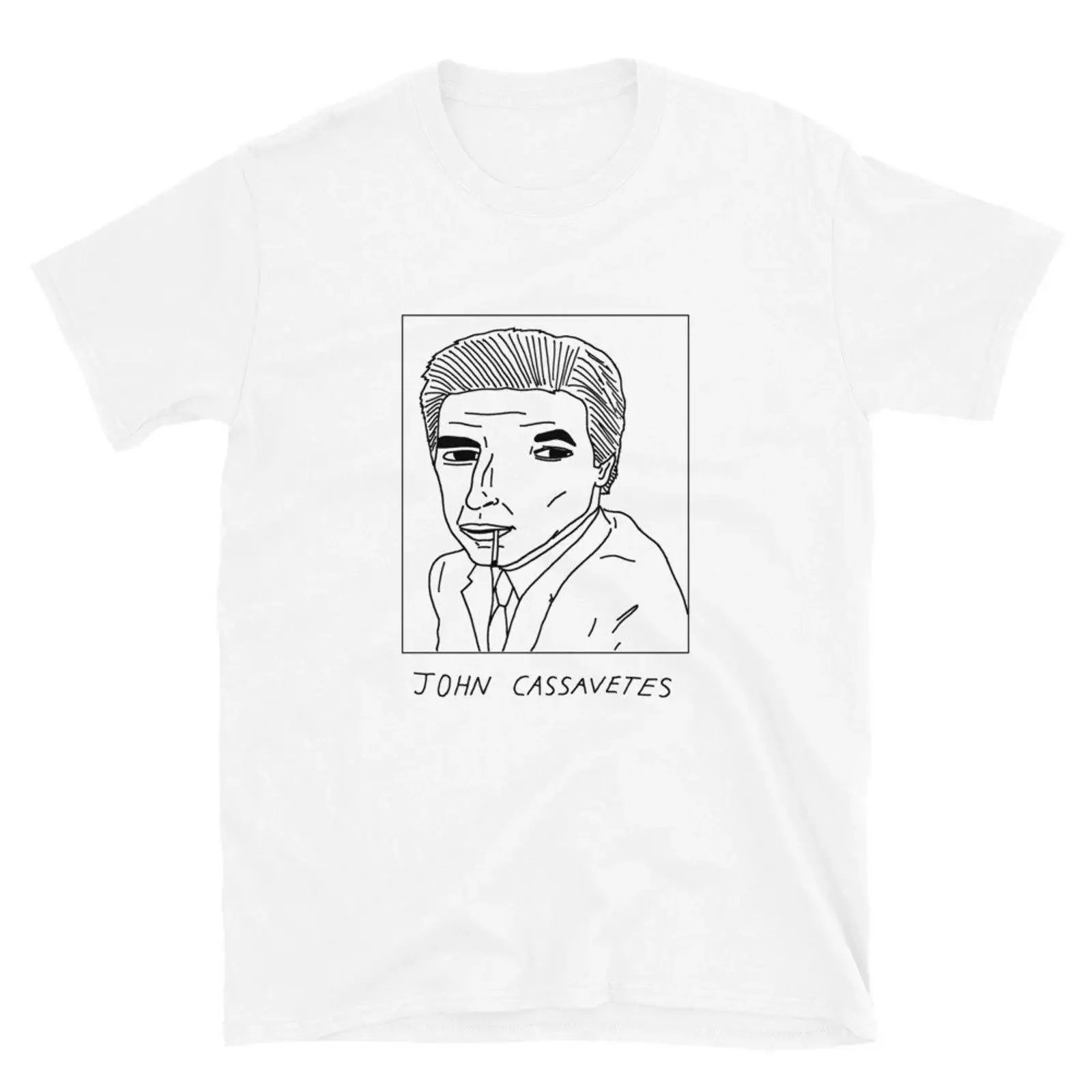 Badly Drawn Celebrities John Cassavetes T Shirt FREE Worldwide Delivery vintage Washed Stylish Versatile Comfortable homme