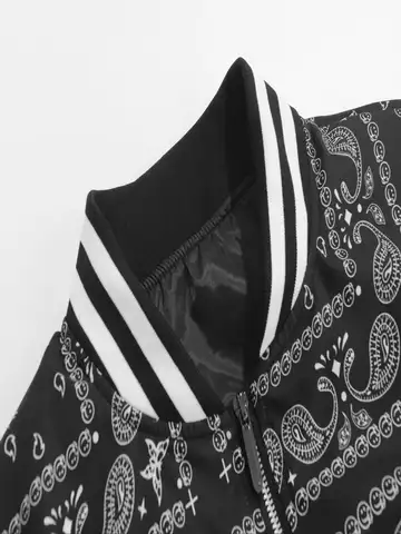 Herrjacka i retrostil med cashewblommor, enkel, cashew, cashew, cashew, casual, baseboll, hem, mångsidig, moderiktig, daglig arbetskläder 10 best sales Jacka Fotboll Amerikansk - №8