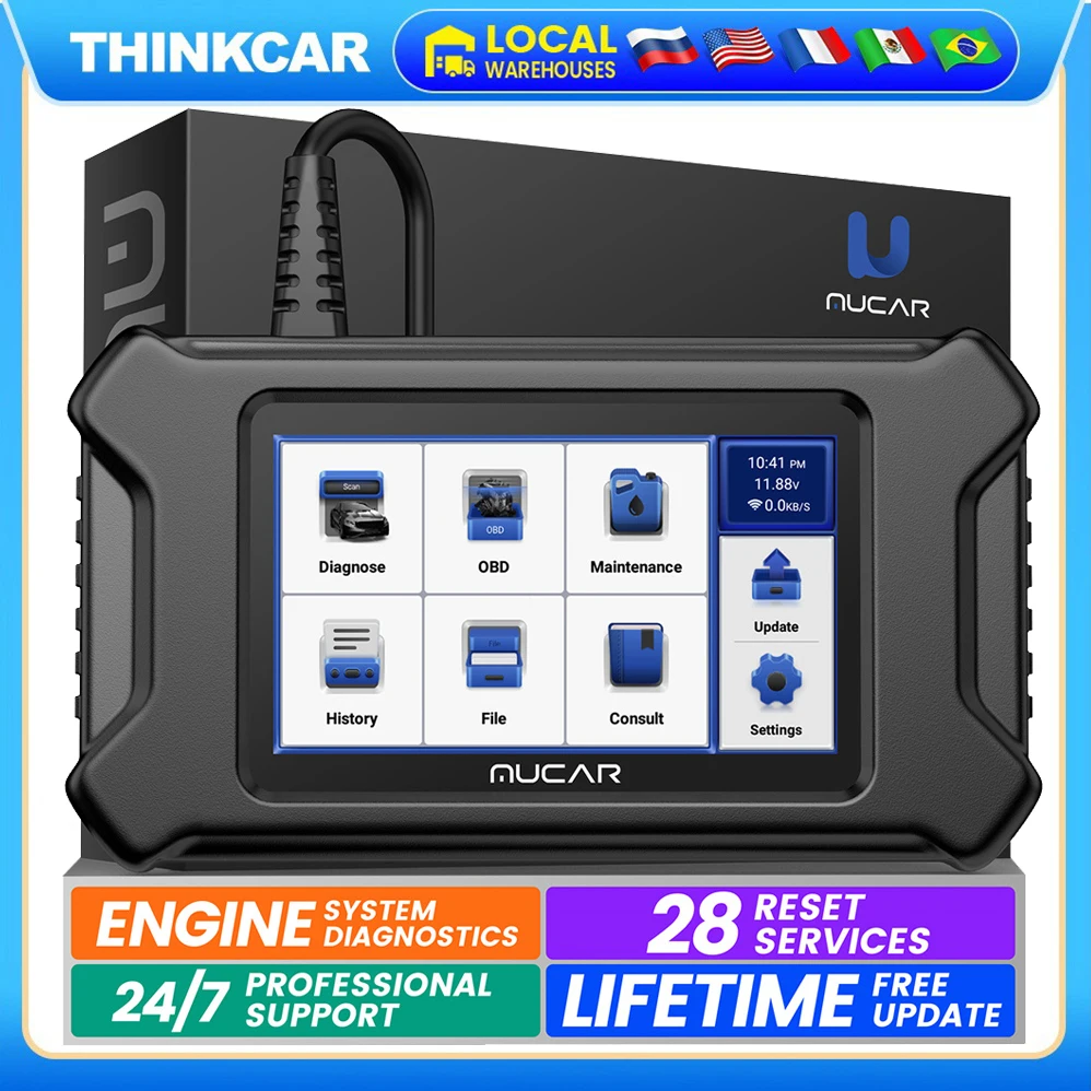 MUCAR CS90 OBD2 Scanner 28 Reset Services Lifetime Free Update Profession Engine Scan Diagnostic Tools Automotive Code Reader