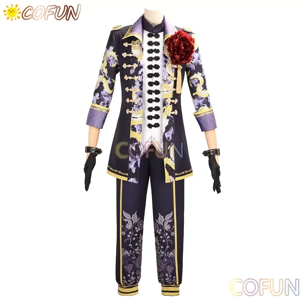 COFUN [Customized]Game IDOLiSH7 Zool Isumi Haruka Costume Halloween Outfits Women Men Black White Duel Costume