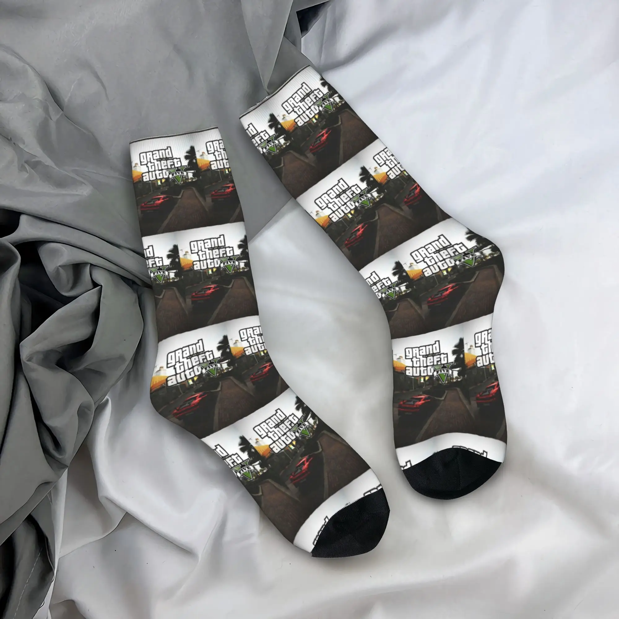 سرقة كبيرة السيارات مغامرة لعبة GTA الجوارب Harajuku جوارب امتصاص العرق كل موسم الجوارب الطويلة اكسسوارات للهدايا للجنسين
