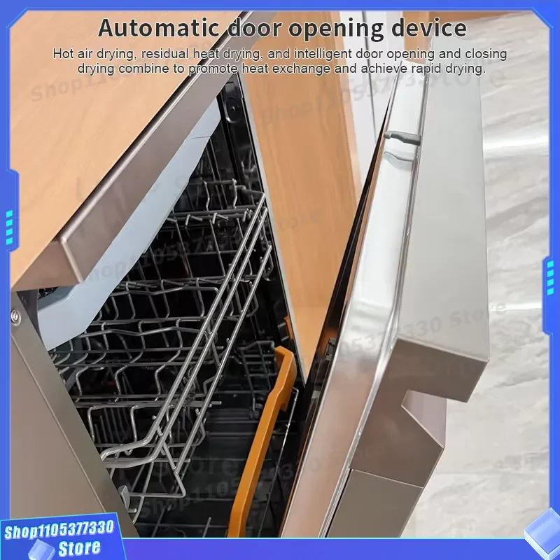 14 Sets Stainless Steel Built-in Dishwasher Kitchen Appliance with Hot Air Drying Automatic Dish Washer