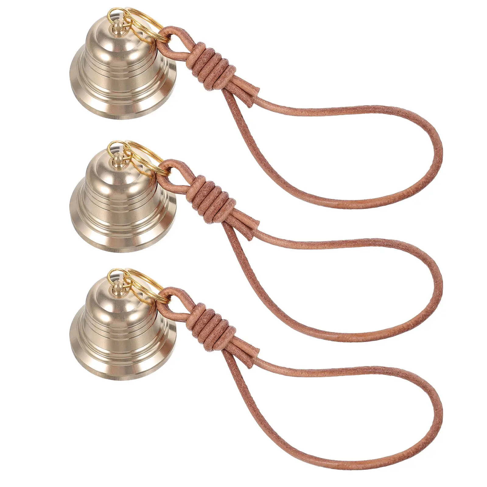 3Pcs Brass Doorbells for Homes Hanging Door Handle Bells Entryway Porch Bell Decor Front Door Welcome Bell Pendant Gift