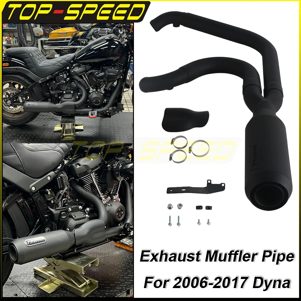 

Motorcycle 2-into-1 Full Complete Exhaust System Stainless Steel Muffler Pipe For Dyna Street Bob FXDBI FXDB FXDBB FXDBP FXDBC
