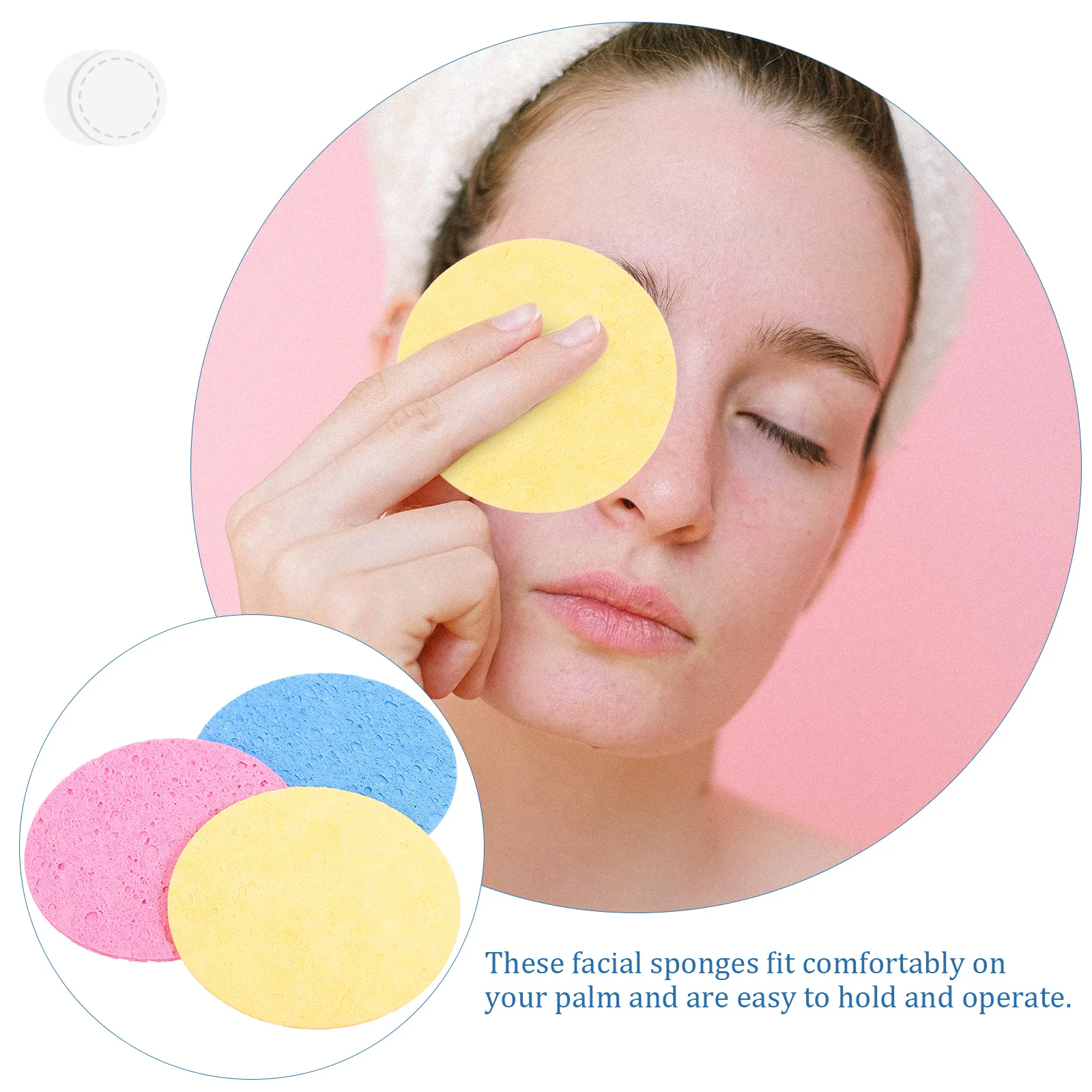 30 Pcs Makeup Remover Sponge Compressed Cotton Powder Puff Exfoliating Sponges Facial Wood Pulp