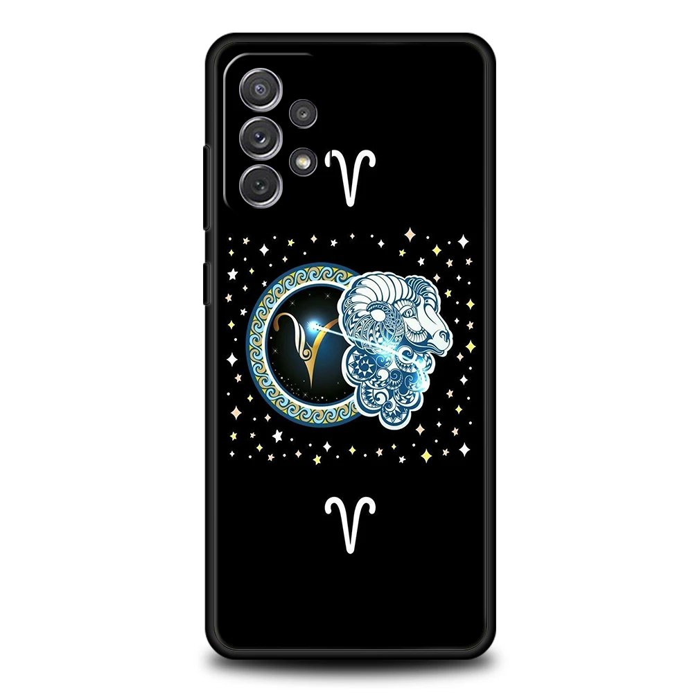 Konstellation Jungfrau Widder Handyhülle für Samsung Galaxy A55 A35 A15 A14 A25 A54 A51 A71 A72 A73 A32 A52 A52S A41 5G Soft Shell – Detail 1