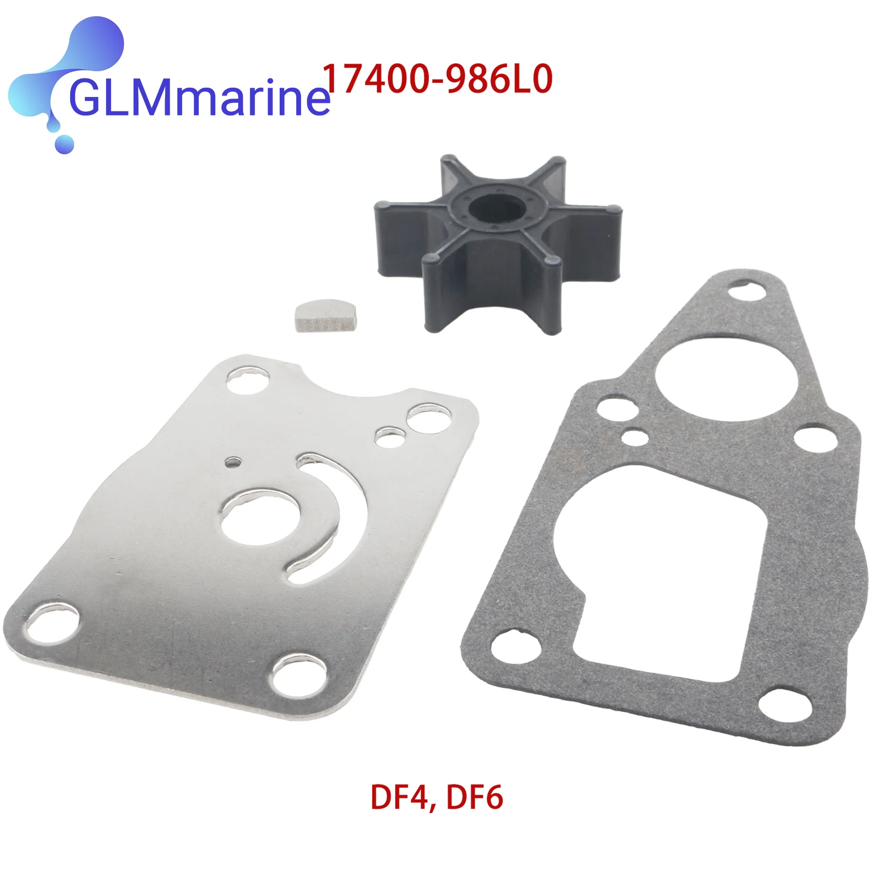 17400-986L0 Impeller Repair Kit for Suzuki Outboard 4 Stroke DF 4 6 8 9.9 25 30 70 80 90 200 225 250 300 HP Engines 17400-94L00