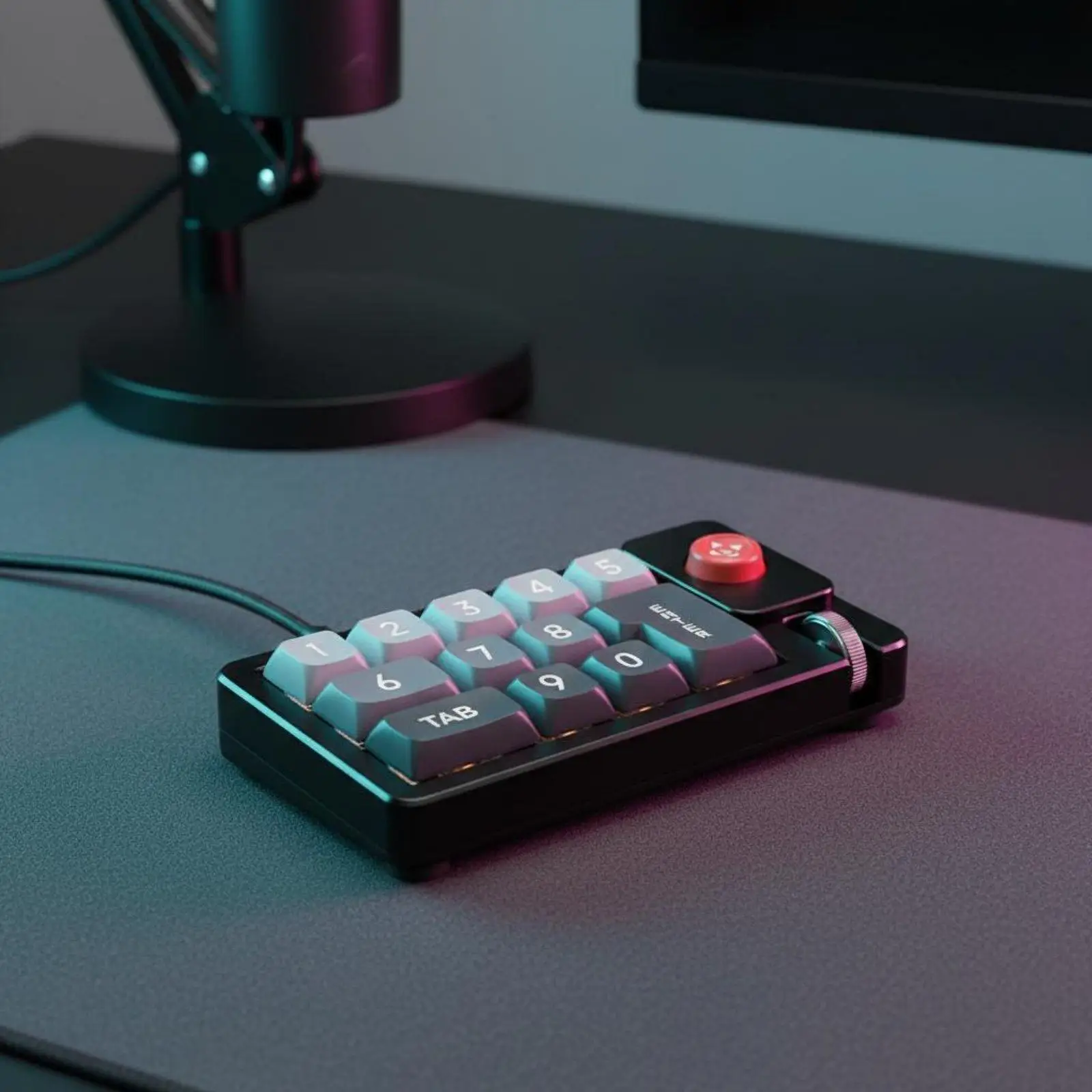 RGB Hot Swappable Mechanical Keypad with Joystick and Scroll Wheel USB C Wired Gaming Keyboard for PC Efficient Workflow