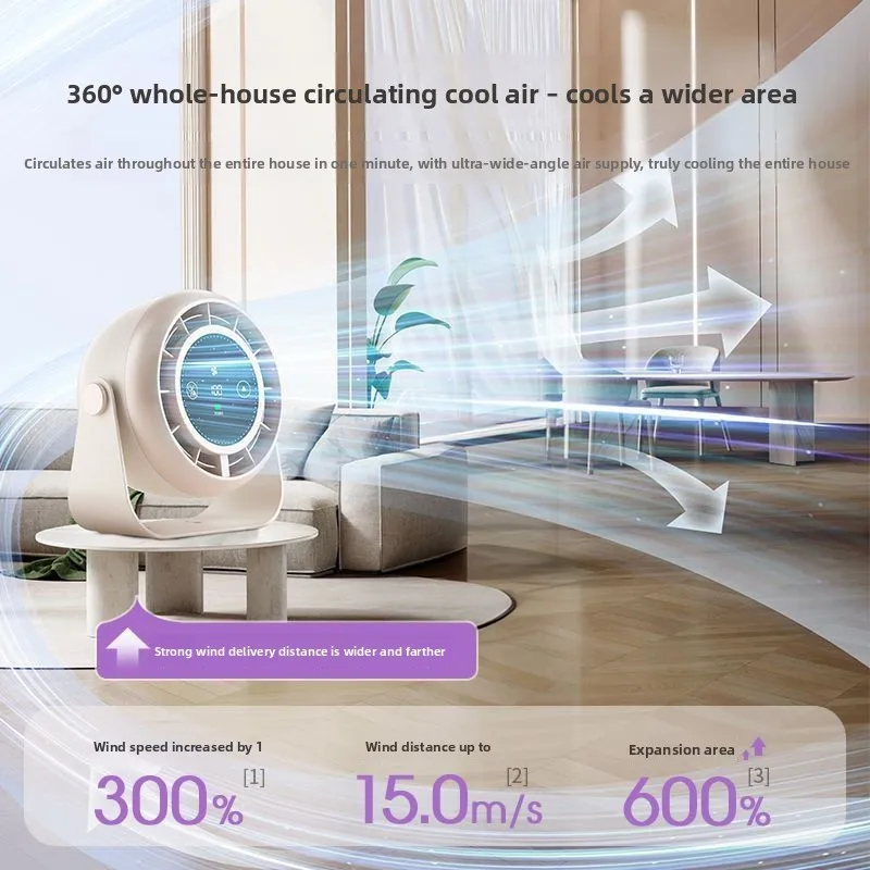 Desktop Fan Desktop Small Fan USB Charging Digital Display Turbo High Speed Wall Mounted Small DS301