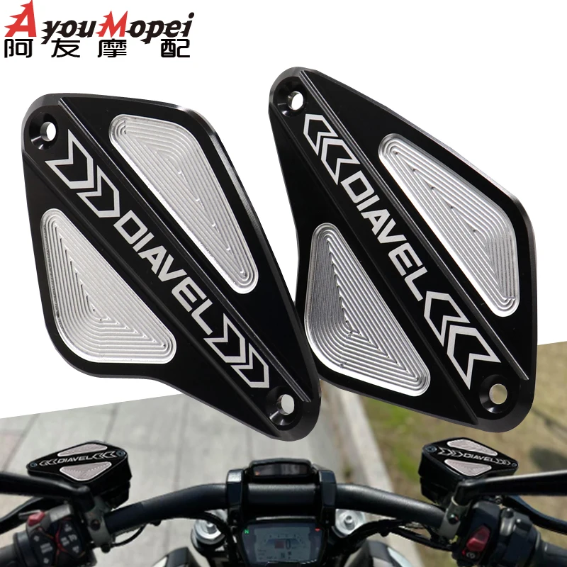 Front Brake Clutch Fluid Reservoir Cover Cap For DUCATI DIAVEL 2010-2018 DIAVEL 1260 1260S 2019-2021 XDIAVEL /S 2016-2023