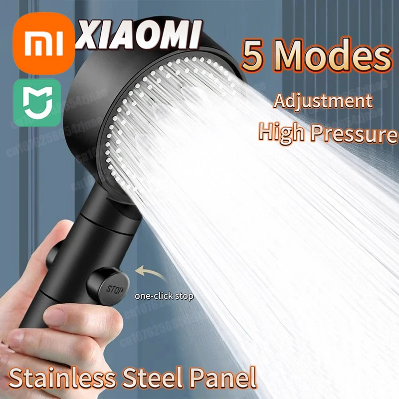 Pommeau de Douche Xiaomi 5 Modes Économiseur d'Eau Haute Pression Réglable Douchette à Main Suspendable Accessoires de Salle de Bain 2026