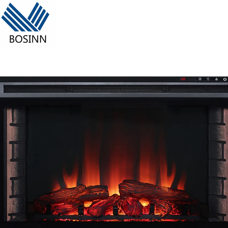 3D Flame Electric Fireplace, 44 inch Wall Mounted Flame Heater, RGBW LED Decorative Fireplace, PTC Ceramic Heater with Drawers