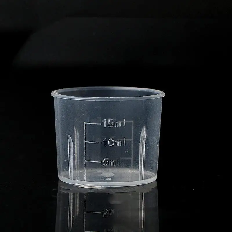 20Pcs 5/10/15ml Measuring Cup Clear Disposable Liquid Volumetric Measurement Cup Graduated Measure Beaker Kitchen Baking Tool