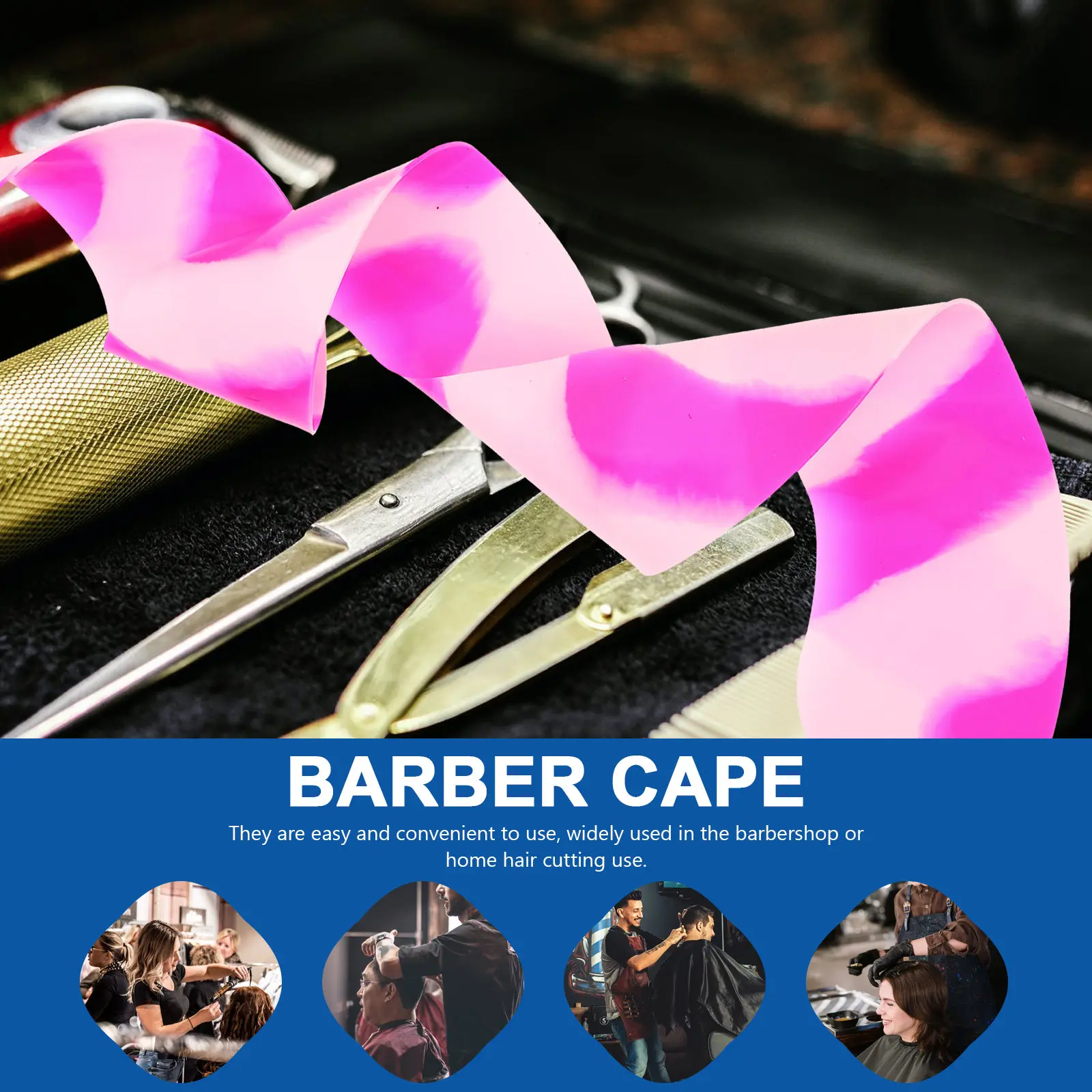 

Silicone Haircut Cape Neck Wrap Hair Cutting Collar Durable Easy Use Stylist Gift Barber Cape Silicone Haircut Collar
