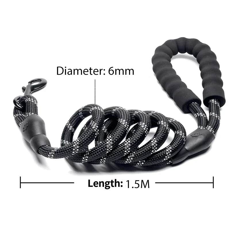 Strong Dog Leash Pet Leashes Reflective Leash For Big Small Medium Dogs Leash Drag Pull Tow Golden Retriever Dog Accessories_voghion.com