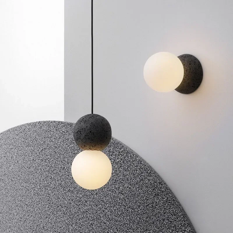 

Loft Cement Hanging Lighting Lamp Modern Pendant Lamp for Cafe Living Room Bedroom Bedside Bar Pendant Lights