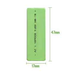 1.2V Ni-Mh rechargeable F6 Gum battery 48F6 800mAh Chewing Gum cell 17X48MM Size