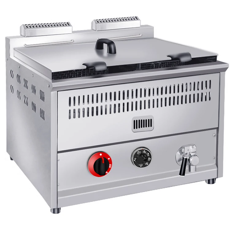 30L  Deep Fryer Countertop with Basket & Lid for Restaurant Home Use Commercial Deep Fryer
