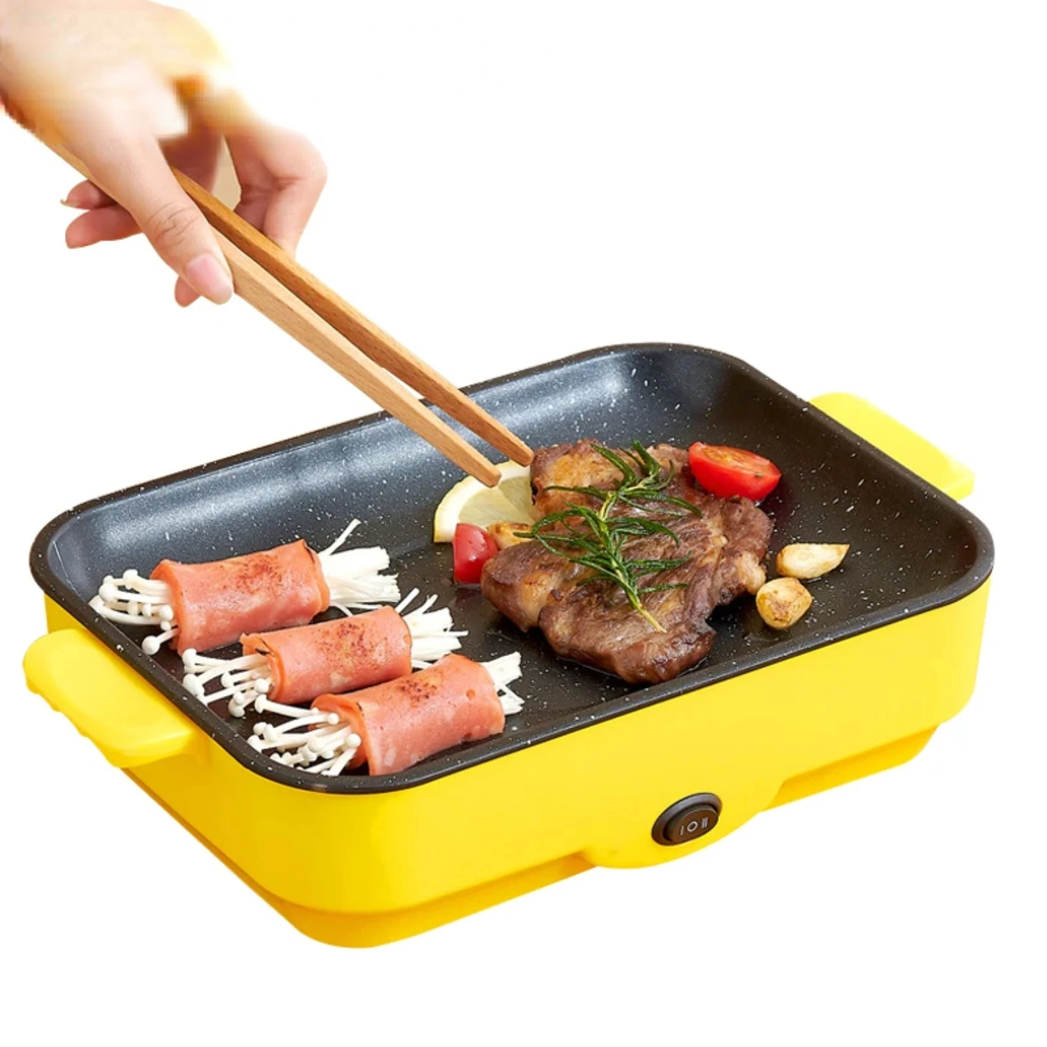 

Multifunctional Baking Pan Portable Smokeless Non-Stick Roaster Household Barbecue Machine 2 Gears BBQ Egg Frying Grill