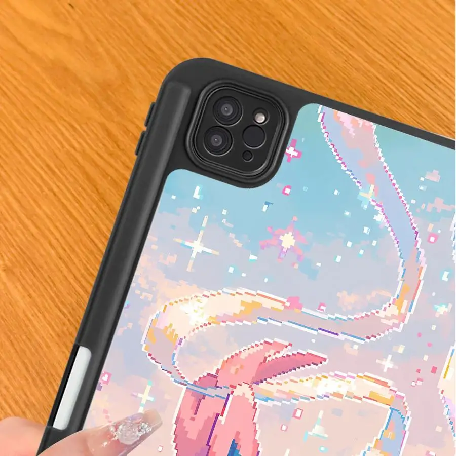 Cute Sylveon P-PokemonS With Pen Slot Cover Tablet Case For iPad 12th 11th Pro M4 13 2025 2026 10th Gen Mini 7 6 5 9th Air 8 M2 view 6