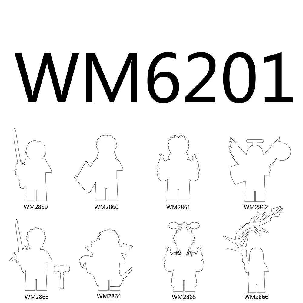 

WM6201 Аниме Фигурки Строительные Блоки Игрушки WM2859 WM2860 WM2861 WM2862 WM2863 WM2864 WM2865 WM2866