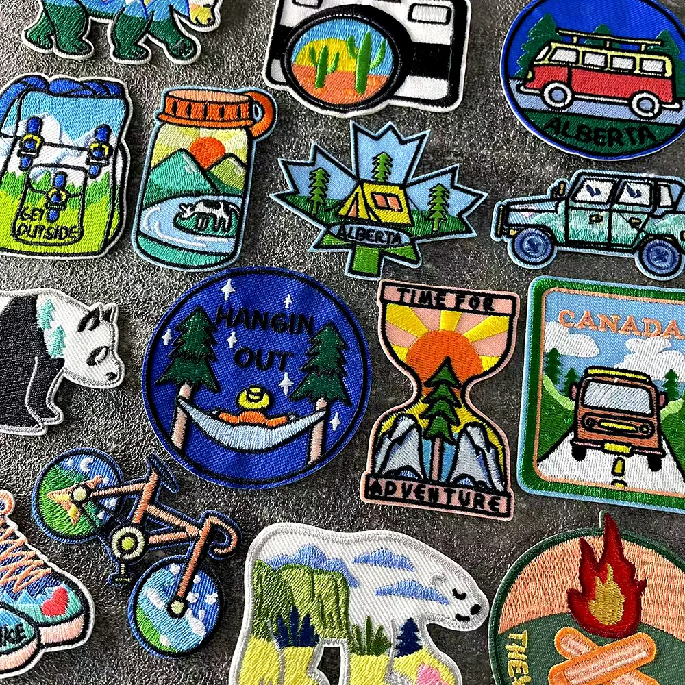 Outdoor Sport Iron on Patches Clothe Embroidery Applique Sewing Supplies Decorative Patch for Clothing Sticker Beer Canada