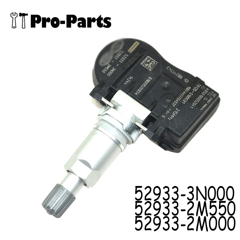 

52933-2M000 Датчик контроля давления в шинах TPMS для Hyundai Accent Genesis Coupe Santa Fe Sport Kia Forte Optima Sorento Soul 315