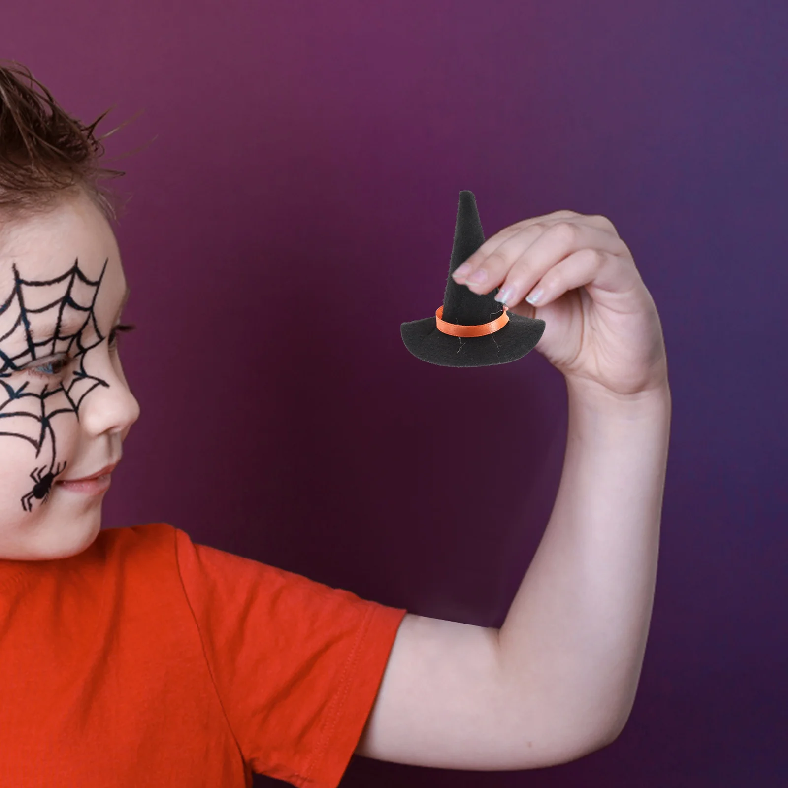 12pçs chapéu de fantasia de halloween, mini chapéus de bruxa e conjunto de vassoura em miniatura pequeno para decoração de bolo, artesanato minúsculo infantil