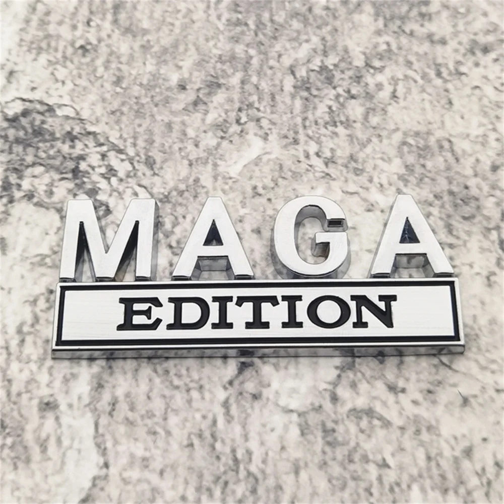 1PC MAGA EDITION Letter Logo Badge Emblem For Car Trunk Fender Or Tailgate Name Plate Decal Vehicle Exterior Accessories