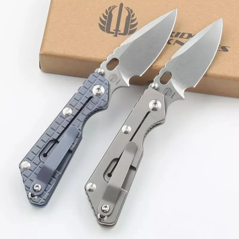 KESIWO Made Strider SNG Titanium Handle Ceramic Bearings Mark CPM154 Folding Knife Tactical Pocket Camping Hunt Outdoor EDC Tool