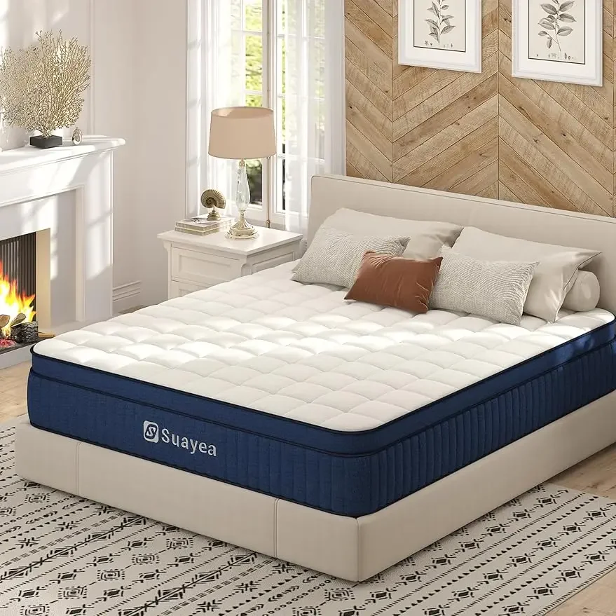 Full Mattress,  Mattress in a Box, Hybrid Mattress Ultimate Motion Isolation with Gel Memory Foam an