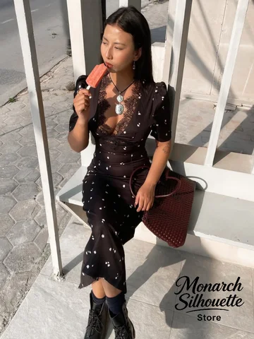 Черное атласное платье Vestidos