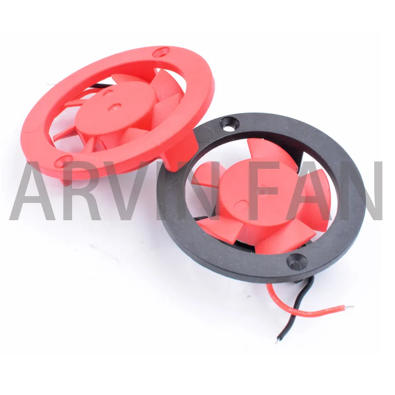 Kipas pendingin lampu Led mobil hidrolik, lampu pendingin 6V 9V 12V Diameter 40mm bukaan dudukan 35mm merah dan hitam