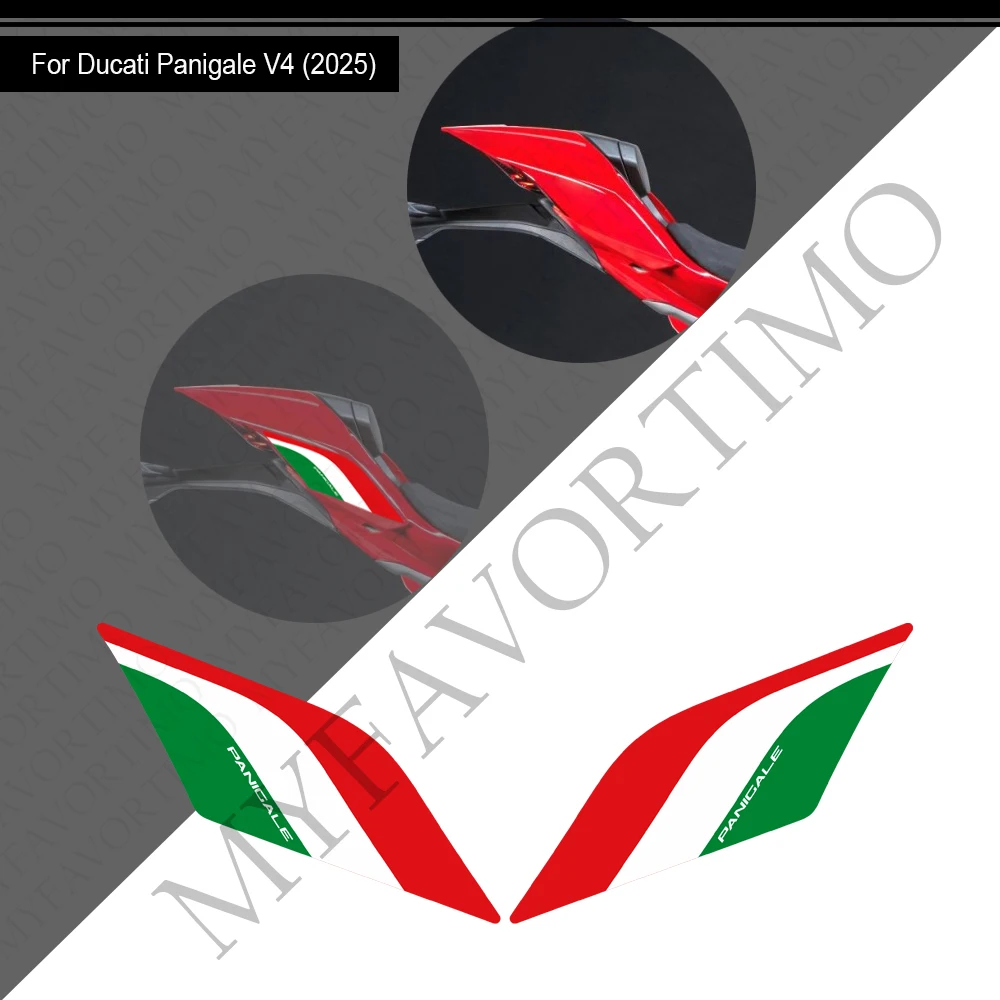 

For Ducati Panigale V4 S V4S Protector Motorcycle Tank Rear Behind Front Fairing Fender Stickers Decals 2025