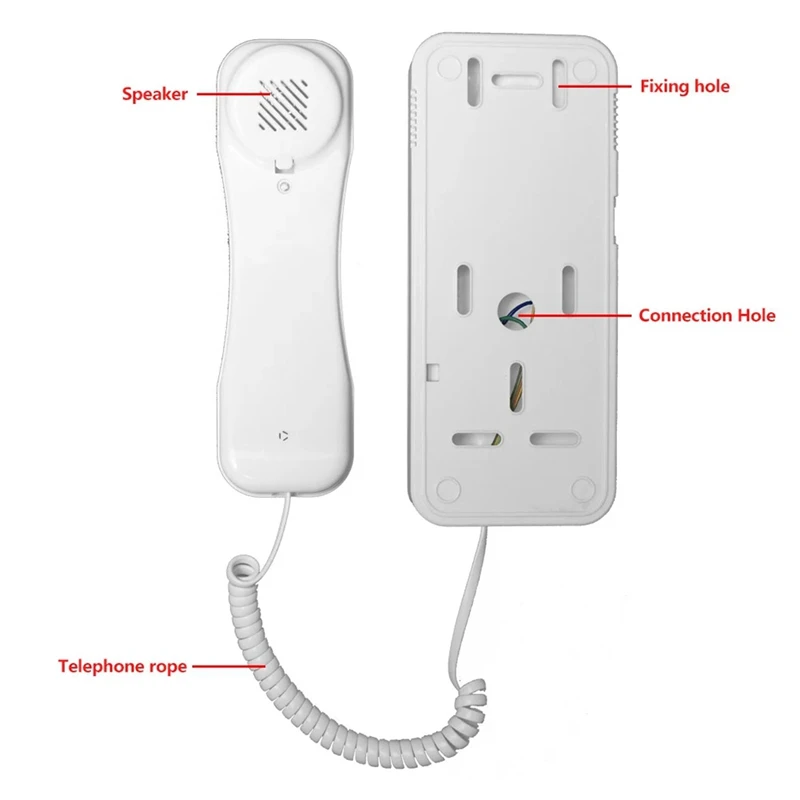 DoorHavana-Téléphone audio à 2 fils sans station extérieure, interphone électronique, combiné de porte d'immeuble