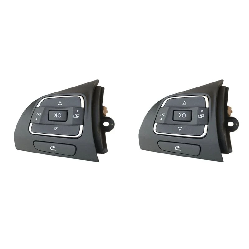 DT42-2X Car Right Side MFD Steering Wheel Buttons Switch For Golf MK6 Tiguan Jetta MK6 EOS 5C0959537A/5C0959538B