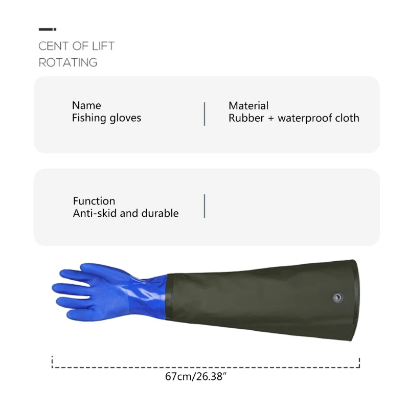 Long lasting Long Waterproof Rubber Gloves Pond Gloves Resistant Gloves for Dishwashing, Vehicle Cleaning Dropshipping